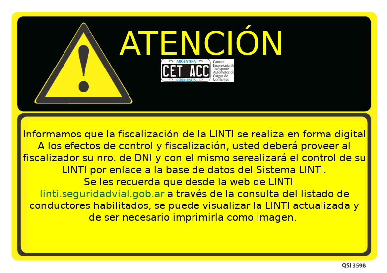 INFORMACION IMPORTANTE NOTA ANSV - LINTI DIGITAL